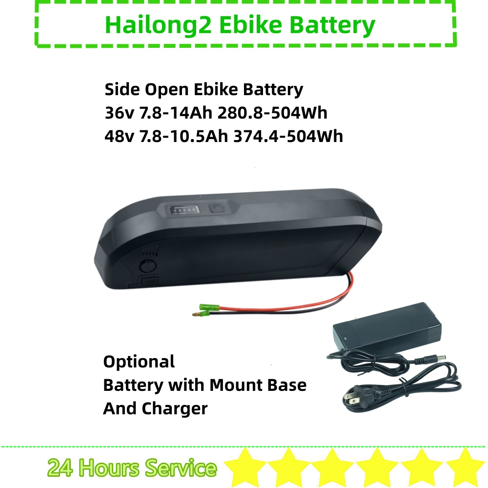 Ebike Battery 48V 20Ah Hailong - Bateria aberta lateral de Hailong 2