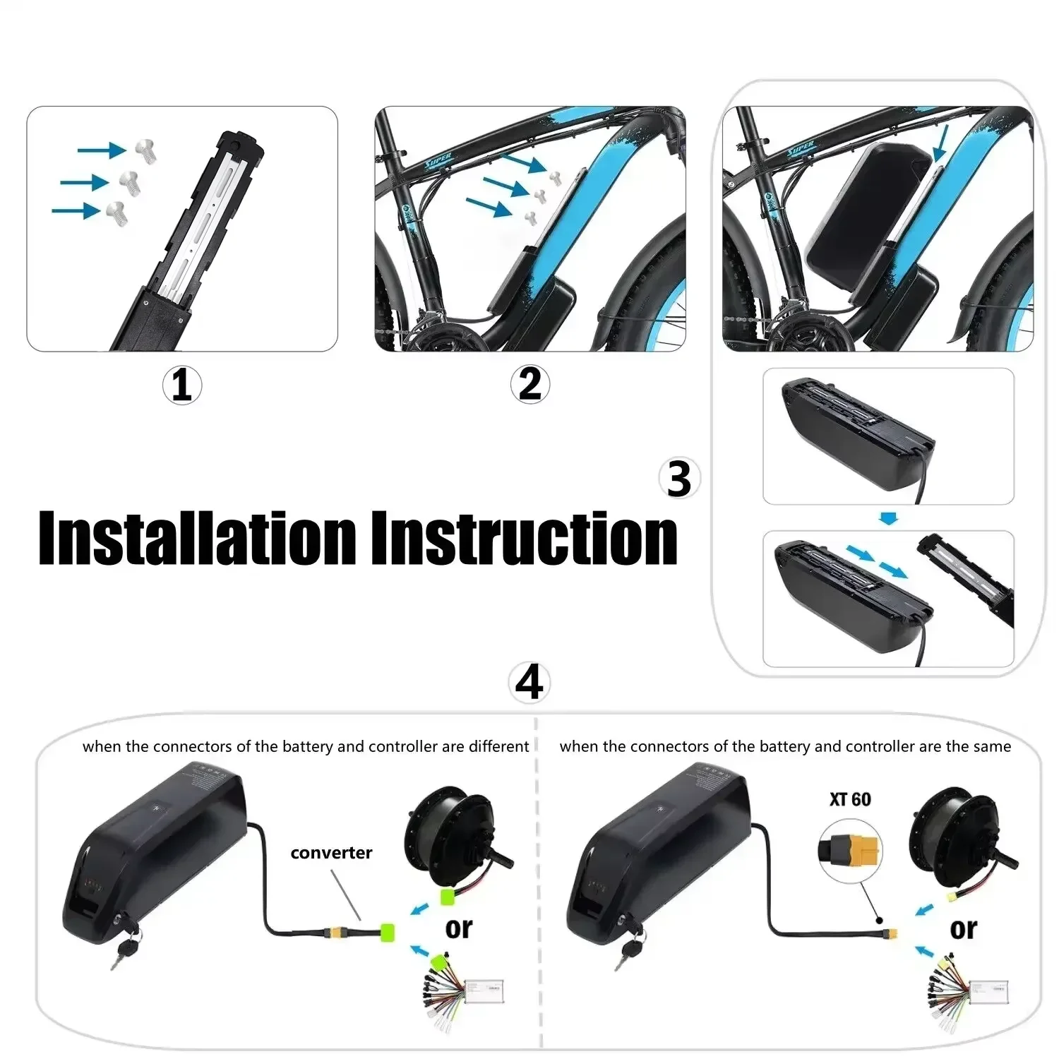 Para hailong ebike bateria 36v - Ebike Battery 48V 20Ah Hailong avaliação e preço