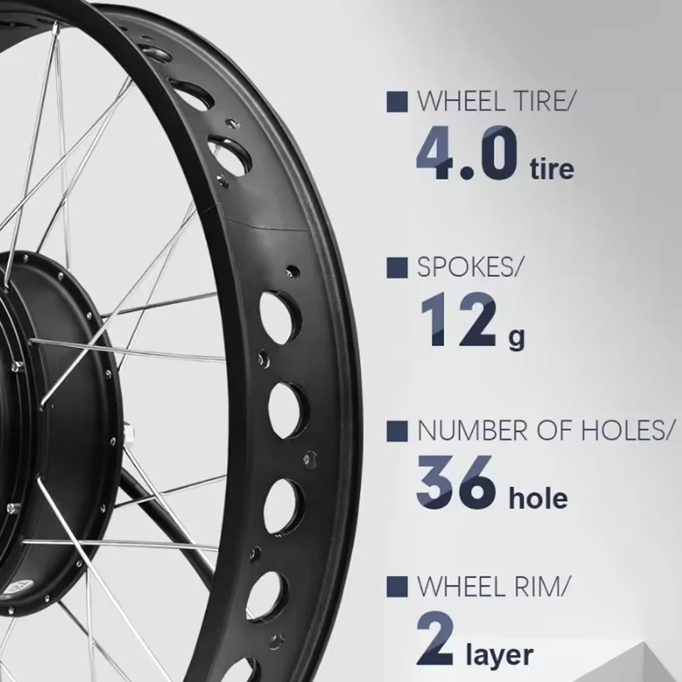 Kit de conversão para biciclet - Fat Tire Ebike Conversion Kit 2000W avaliação e preço